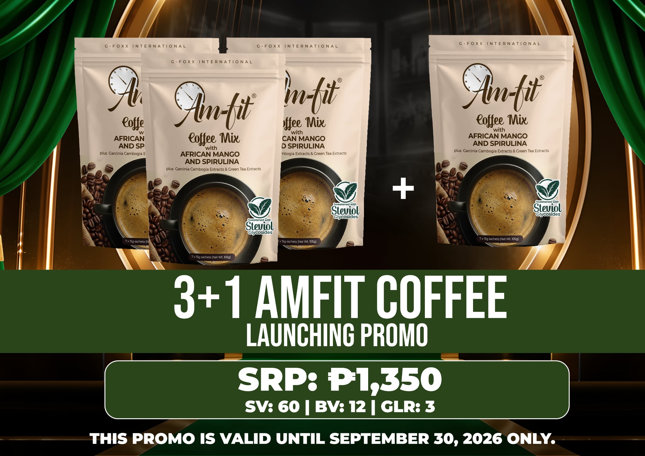 3+1 AM FIT Coffee 7 Sachets
( 4 AM FIT Coffee 7 Sachets )